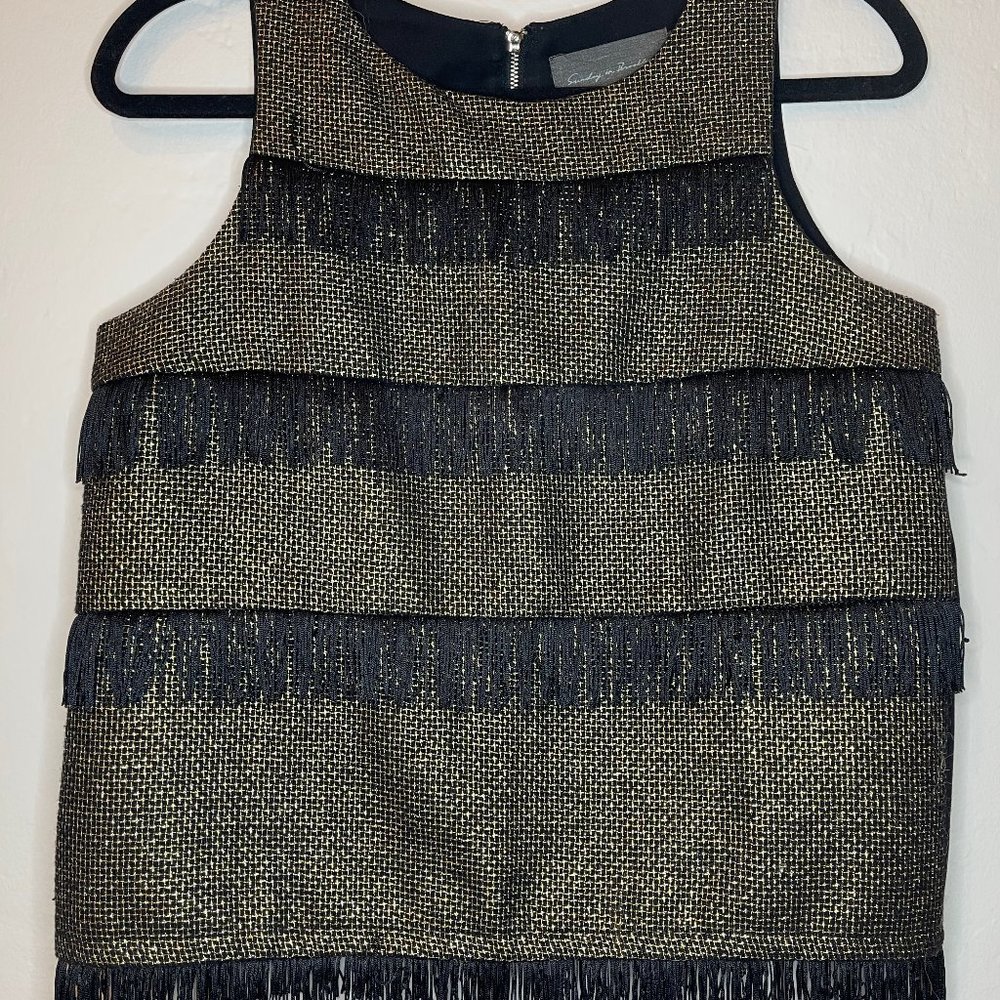 Anthropologie fringe party top